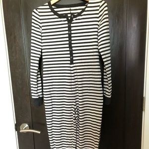 NEVER WORN Xhilaration Grey/White Striped Onesie